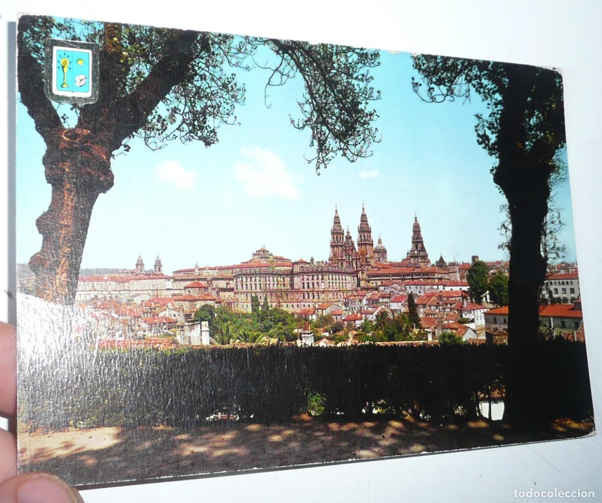 Postales: Postal Santiago de Compostela N&ordm; 3 Vista general. Escudo de Oro. Sin circular.