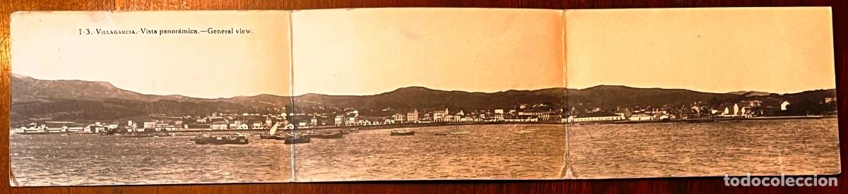 Postales: VILLAGARCIA (PONTEVEDRA) VISTA PANORAMICA, POSTAL TRIPLE, EDICION LUIS BOUZA TRILLO 1-2-3, SIN CIRCU