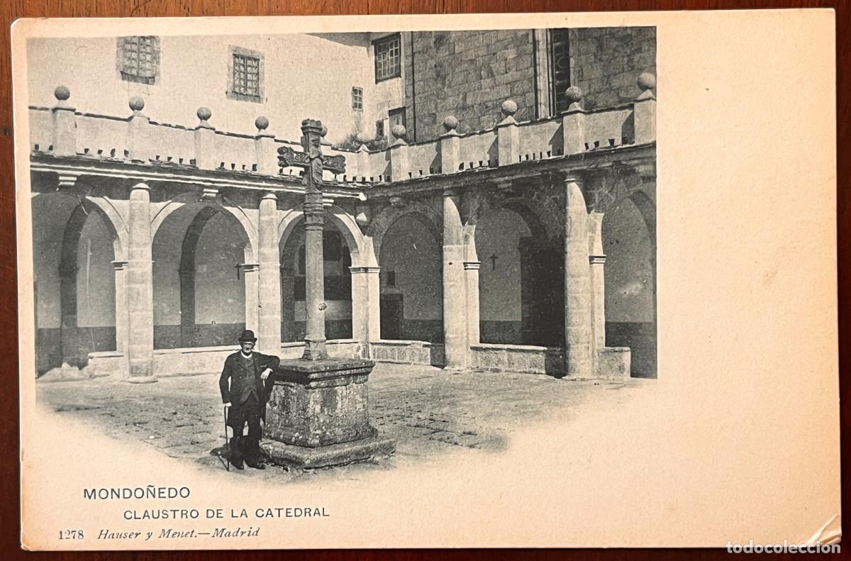 Postales: MONDO&Ntilde;EDO, LUGO, CLAUSTRO DE LA CATEDRAL, HAUSER Y MENET 1278, SIN CIRCULAR Y SIN DIVIDIR