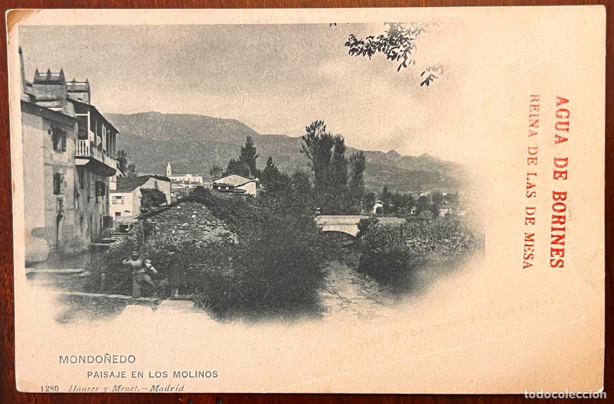 Postales: MONDO&Ntilde;EDO, LUGO, PAISAJE DE LOS MOLINOS, HAUSER Y MENET 1280, SIN CIRCULAR Y SIN DIVIDIR, CON PUBLIC