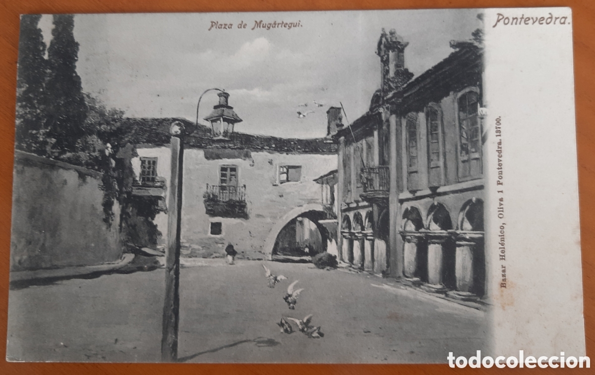 Postales: Postal Pontevedra. Plaza de Mug&aacute;rtegui. Escrita y circulada. R42A