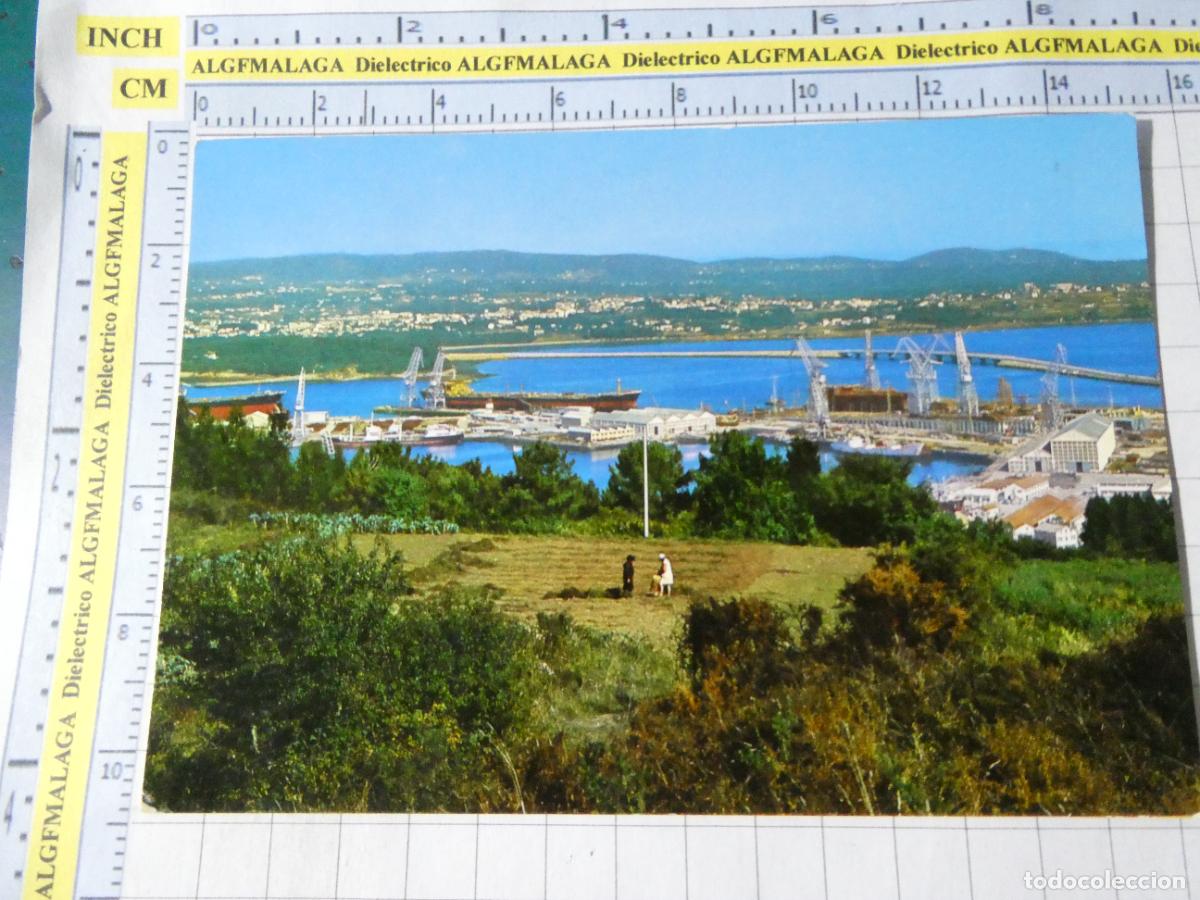 Postales: POSTAL DE LA CORU&Ntilde;A FERROL. A&Ntilde;O 1970. ASTILLEROS ASTANO Y PUENTE DEL CAUDILLO 54 ARRIBAS. 507