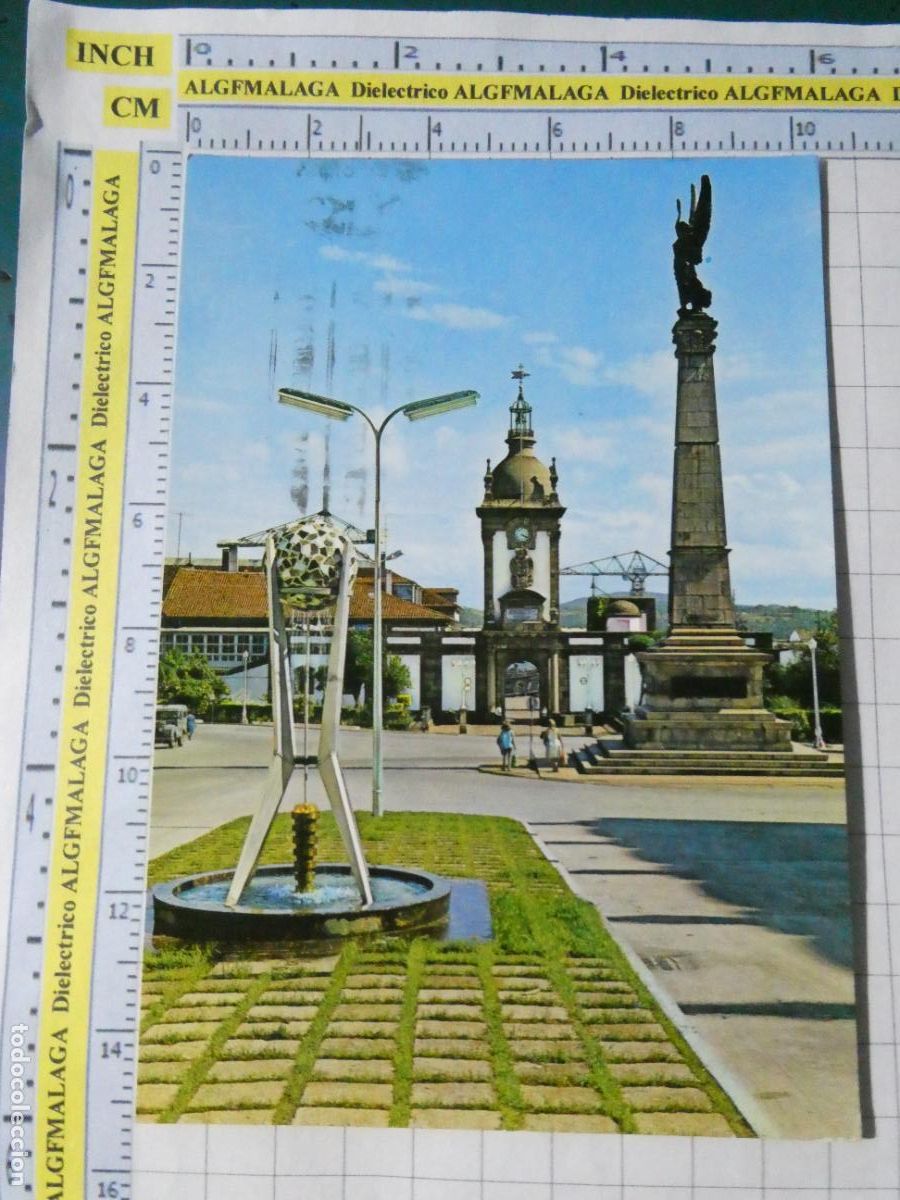 Postales: POSTAL DE LA CORU&Ntilde;A FERROL. A&Ntilde;O 1966. PLAZA DE CAMILO ALONSO VEGA MONUMENTO A CAIDOS &Aacute;FRICA. 508