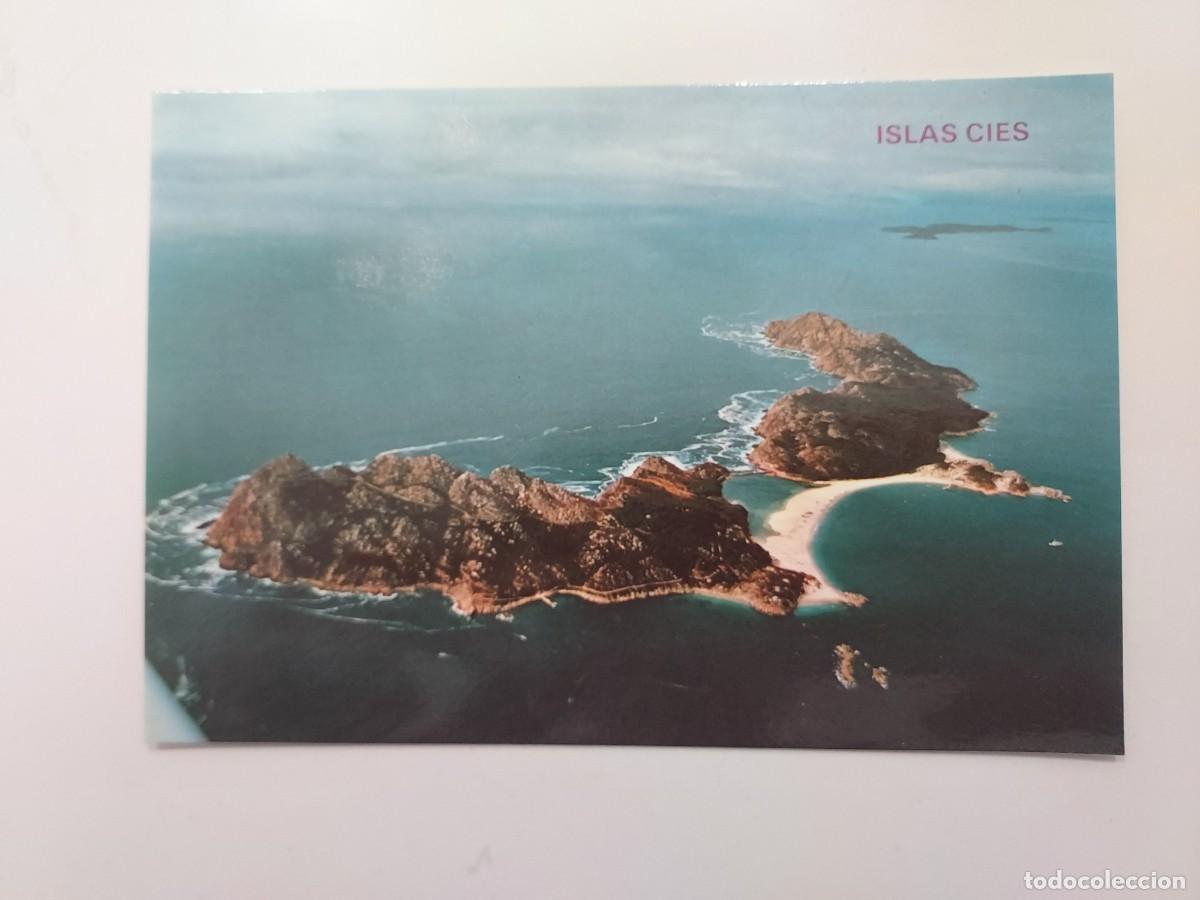 Postcards: POSTAL VIGO - ISLAS CIES VISTA AEREA RIA DE VIGO. 1981. S/C. PONTEVEDRA