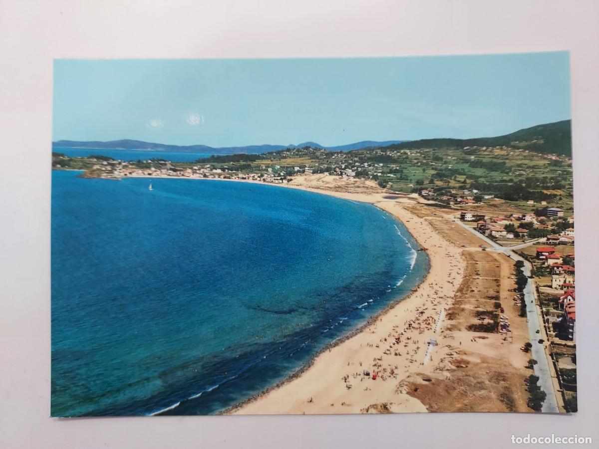 Postales: POSTAL VIGO VISTA AEREA PLAYA DE AMERICA Y PANJON. 1966. S/C. PONTEVEDRA