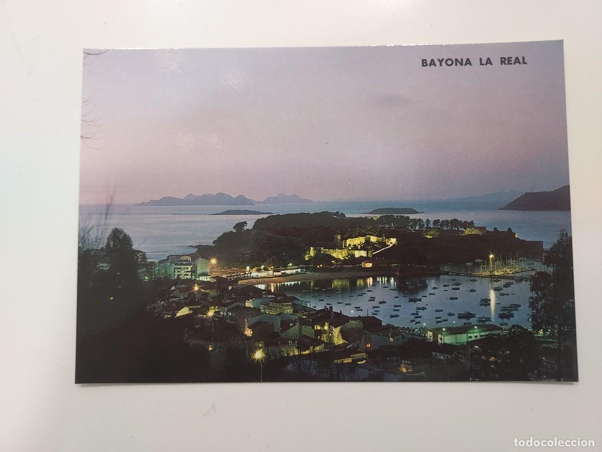 Postales: POSTAL BAYONA LA REAL VISTA NOCTURNA. S/C. PONTEVEDRA