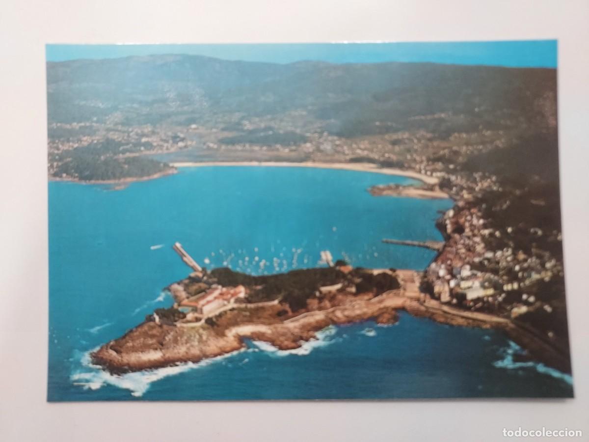 Postales: POSTAL BAYONA LA REAL VISTA AEREA EN PRIMER TERMINO PARADOR CASTILLO MONTERREAL. 1981 S/C PONTEVEDRA