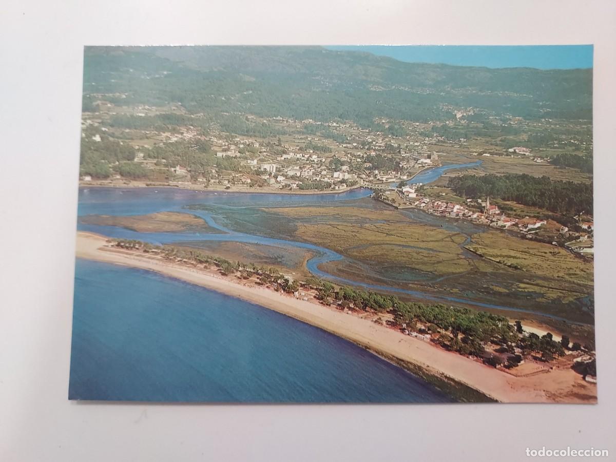 Postales: POSTAL BAYONA LA REAL PLAYA DE LADEIRA Y RAMALLOSA VISTA AEREA. 1981. S/C. PONTEVEDRA