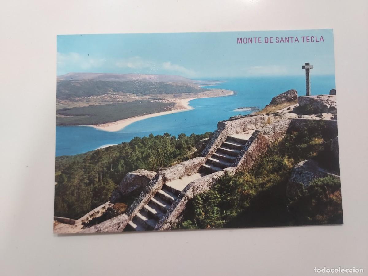 Postales: POSTAL LA GUARDIA MONTE DE SANTA TECLA DESEMBOCADURA MI&Ntilde;O. 1964. S/C. PONTEVEDRA