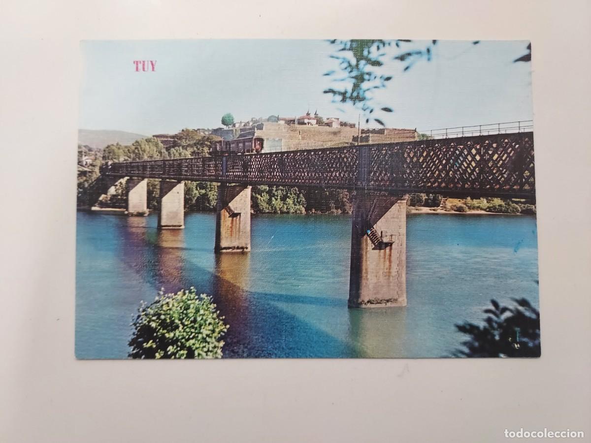 Postales: POSTAL TUY PUENTE INTERNACIONAL. 1968. S/C. PONTEVEDRA. Tren, ferrocarril