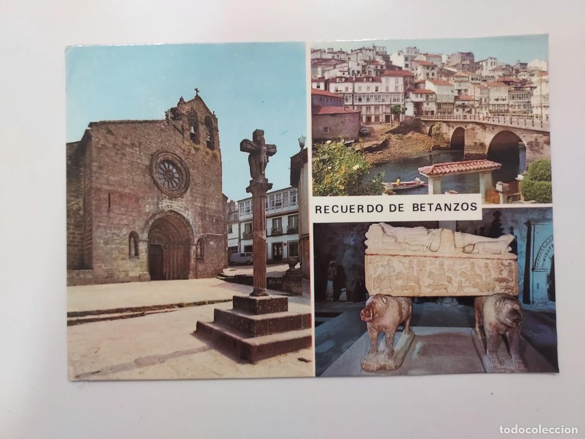 Postales: POSTAL BETANZOS RECUERDO IGLESIA PUENTE SEPULCRO. CIRCULADA. CORU&Ntilde;A