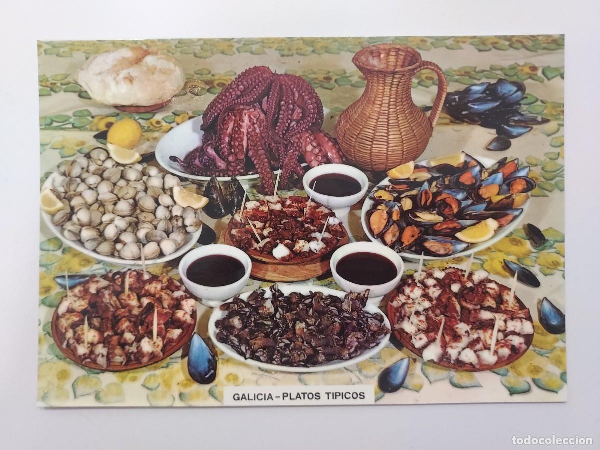 Postales: POSTAL GALICIA PLATOS TIPICOS. S/C. (CORU&Ntilde;A)
