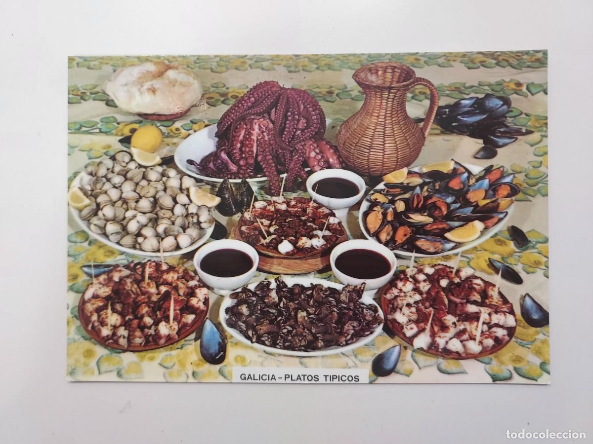 Postales: POSTAL GALICIA PLATOS TIPICOS. S/C. (CORU&Ntilde;A)