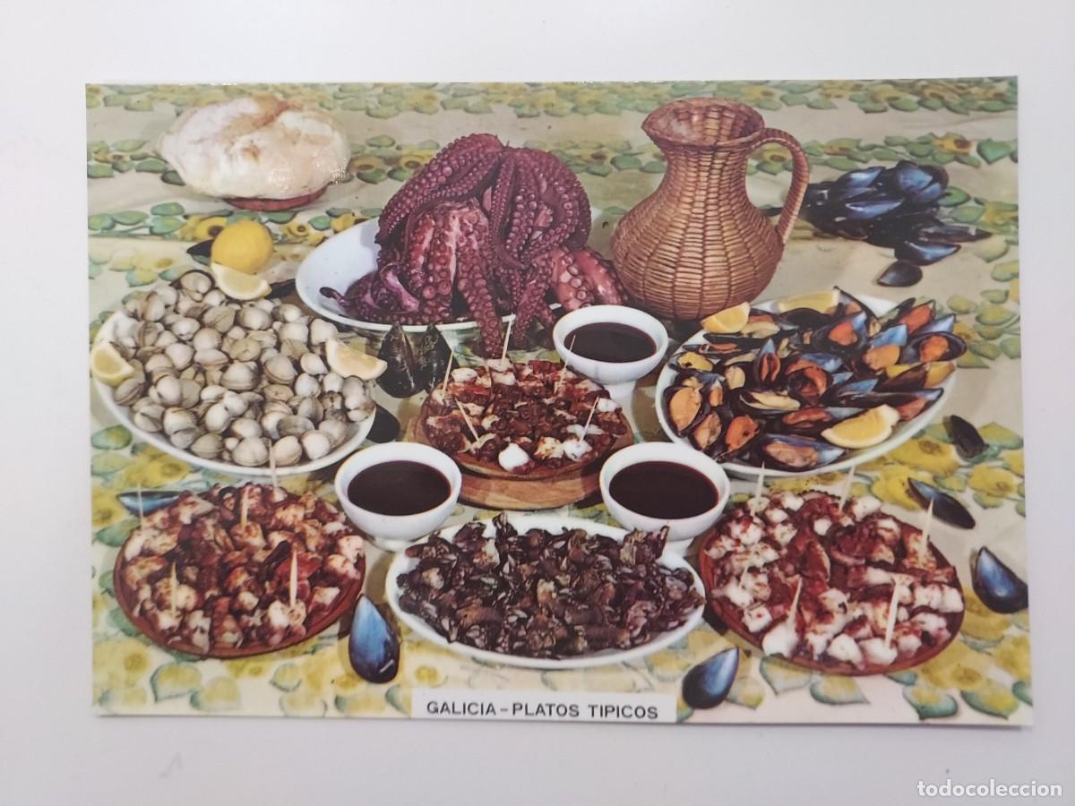 Postales: POSTAL GALICIA PLATOS TIPICOS. S/C. (CORU&Ntilde;A)
