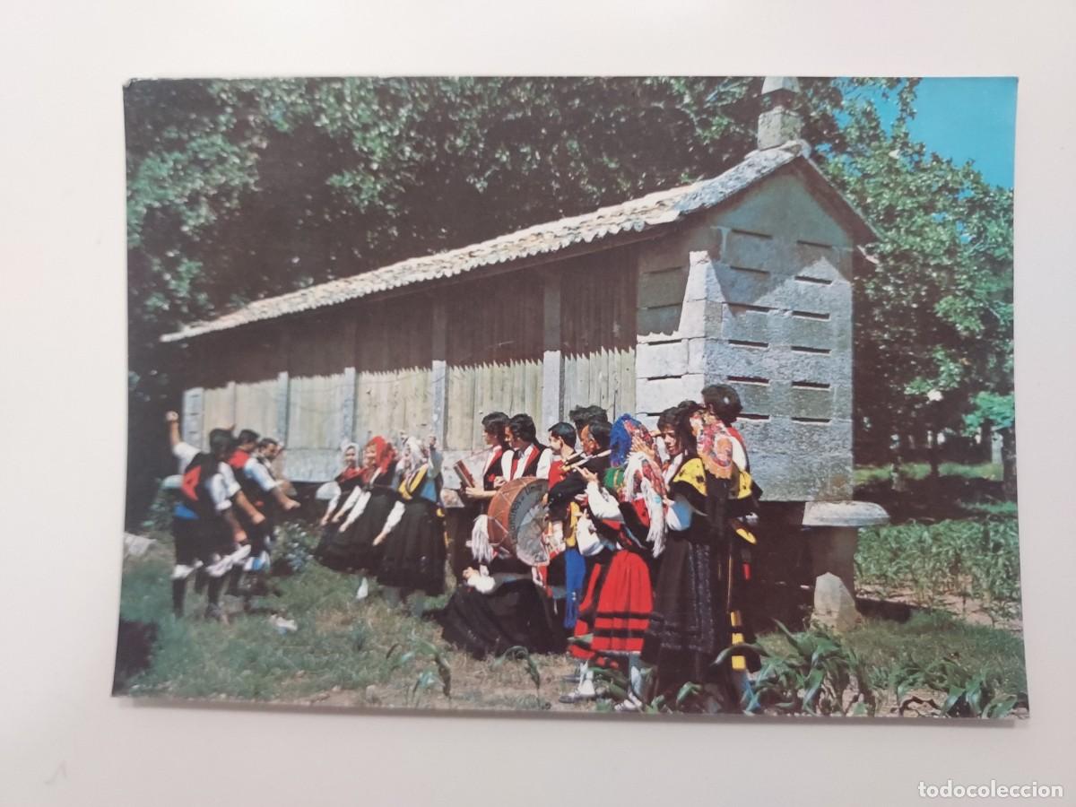Postales: POSTAL GALICIA MOTIVO TIPICO, PANDEIRADA FOLKLORE, TRAJE REGIONAL, HORREO. S/C. (CORU&Ntilde;A) Etnograf&iacute;a