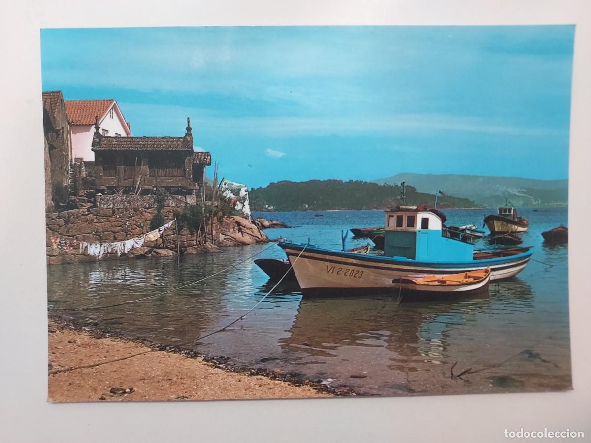 Postales: POSTAL COMBARRO. (BARCO, HORREO, ROPA TENDEDERO). S/C. 1977. PONTEVEDRA