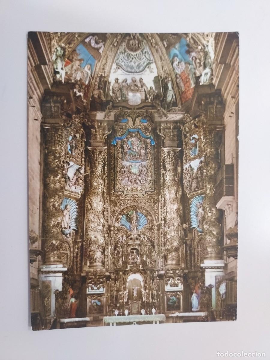 Postales: POSTAL CELANOVA RETABLO ALTAR MAYOR MONASTERIO. S/C. ORENSE. Religiosa