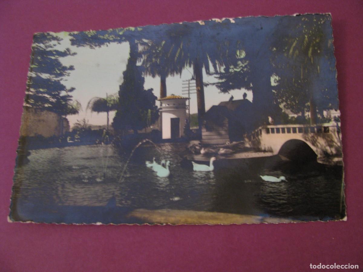 Postales: POSTAL FOTOGRAFICA COLOREADA DE PONTEVEDRA. ESTANQUE DE LOS PATOS. ARRIBAS. CIRCULADA 1959