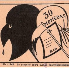 Postales: TARJETA POSTAL PROPAGANDA ANTI-FASCISTA UTILIZADA DURANTE LA GUERRA CIVIL ESPAÑOLA- AÑOS 30