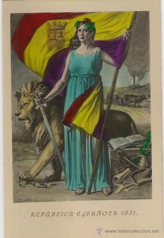 Postales: Postal de la REP&Uacute;BLICA ESPA&Ntilde;OLA 1931 - Foto 1