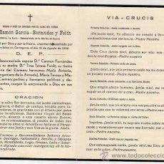 Postales: RECORDATORIO GUERRA CIVIL. RAMON GARCIA BERMUDEZ MURIO ASESINADO EN CARTAGENA 1936. ALFEREZ NAVIO. Lote 29990119