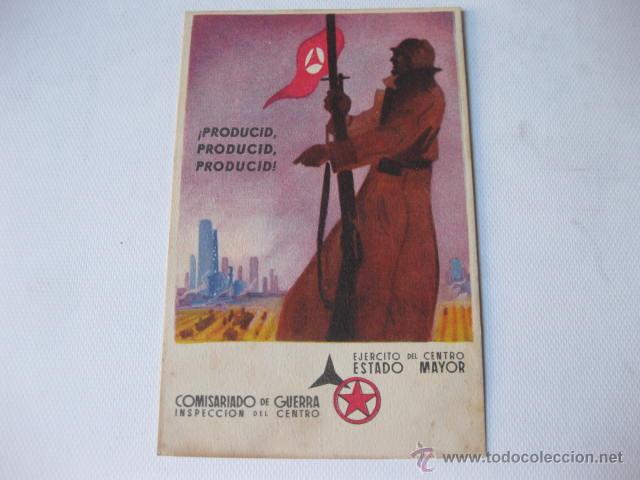 Postales: POSTAL TARJETA DE CAMPA&Ntilde;A DEL ESTADO MAYOR - EJERCITO DEL CENTRO. PRODUCID - Foto 1