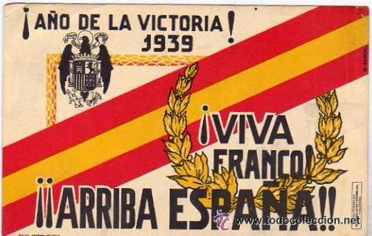 Año de la victoria 1939. viva franco. arriba es - Vendido en Venta Directa  - 70011003
