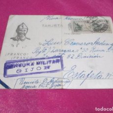 Postales: POSTAL CENSURA MILITAR GUERRA CIVIL 1939 CON CARTA A UN SOLDADO C18. Lote 68398837