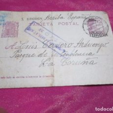 Postales: POSTAL CENSURA MILITAR GUERRA CIVIL 1938 CARTA A UN SOLDADO LA CORUÑA C18. Lote 68400481