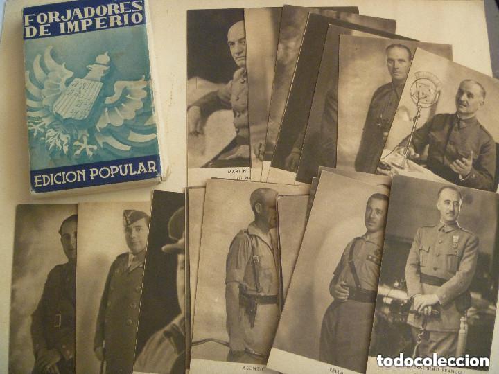 Postales: COLECCION DE POSTALES FORJADORES DEL IMPERIO. 31 POSTALES, COMPLETA EN CARPETILLA.