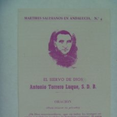 Postales: GUERRA CIVIL : RECORDATORIO MARTIR SALESIANO DE ANDALUCIA, ASESINADO POR LOS ROJOS EN RONDA EN 1936