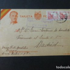 Postales: POSTAL MILITAR GUERRA CIVIL CIRCULADA DE BURGOS A MADRID 1939 CENSURA MILITAR BURGOS