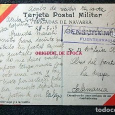 Postales: (JX-210387)TARJETA POSTAL BRIGADAS DE NAVARRA , GUERRA CIVIL , CENSURA MILITAR FUENTERRABÍA .