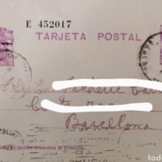 Postales: TARJETA POSTAL DE LA REPÚBLICA ESPAÑOLA AÑO 1935.E 452017 .SELLO BARCELONA. Lote 223795751