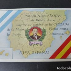 Postales: GUERRA CIVIL POSTAL GENERAL FRANCO EDICION CENTRO ACCION ESPAÑOLA DE BUENOS AIRES