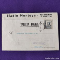 Postales: SOBRE COMERCIAL ELADIO MONTOYA OSORNO (PALENCIA). CON CENSURA MILITAR OSORNO. GUERRA CIVIL.