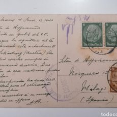 Postales: ALEMANIA A MÁLAGA. OCTUBRE 1936, GUERRA CIVIL. CENSURA DIRECCIÓN GENERAL COMUNICACIONES.. Lote 324342663