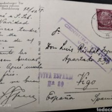 Postales: BERLÍN CENSURA MILITAR VIGO VIVA ESPAÑA 80. Lote 330180578