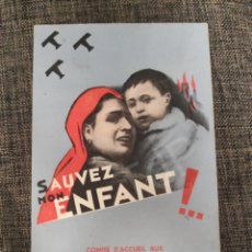 Postales: COMITE ACCUEIL AUX ENFANTS ESPAGNE, COMITÉ AUXILIO INFANTIL GUERRA CIVIL