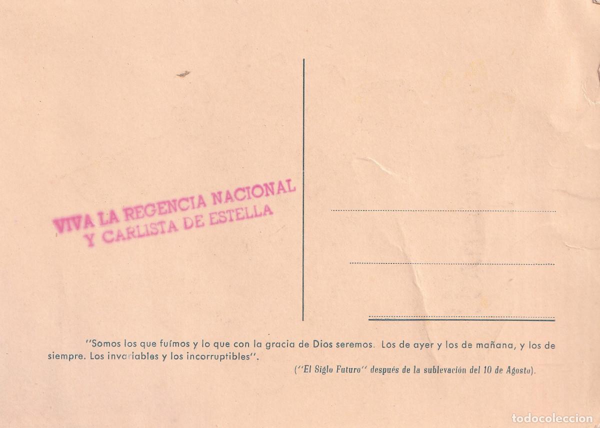 Postales: ANTE DIOS NUNCA SERAS HEROE ANONIMO - CARLISTA DE ESTELLA - Foto 2