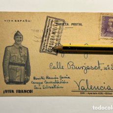 Postales: SAN SEBASTIÁN.. CAMPO DE CONCENTRACIÓN. PRISIONEROS DE GUERRA. TARJETA DIRIGIDA A VALENCIA (A.1939)