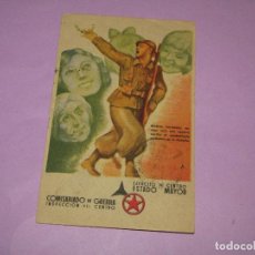 Postales: ANTIGUA TARJETA POSTAL DE CAMPAÑA COMISARIADO DE GUERRA CON CENSURA BASE 1ª GUERRA CIVIL AÑO 1939