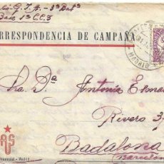 Postales: CORRESPONDENCIA DE CAMPAÑA - 3ª BAT. BASE 1ª C.C.3 - 1938