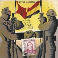 Postales: TARJETA POSTAL DE CAMPAÑA - COMITE PROVINCIAL DE MADRID - BASE 1ª C.C. 3. - 1/10/38