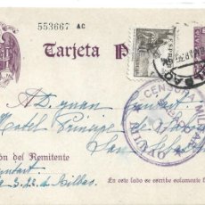 Postales: (PS-74060)POSTAL CENSURA MILITAR DE BILBAO-GUERRA CIVIL