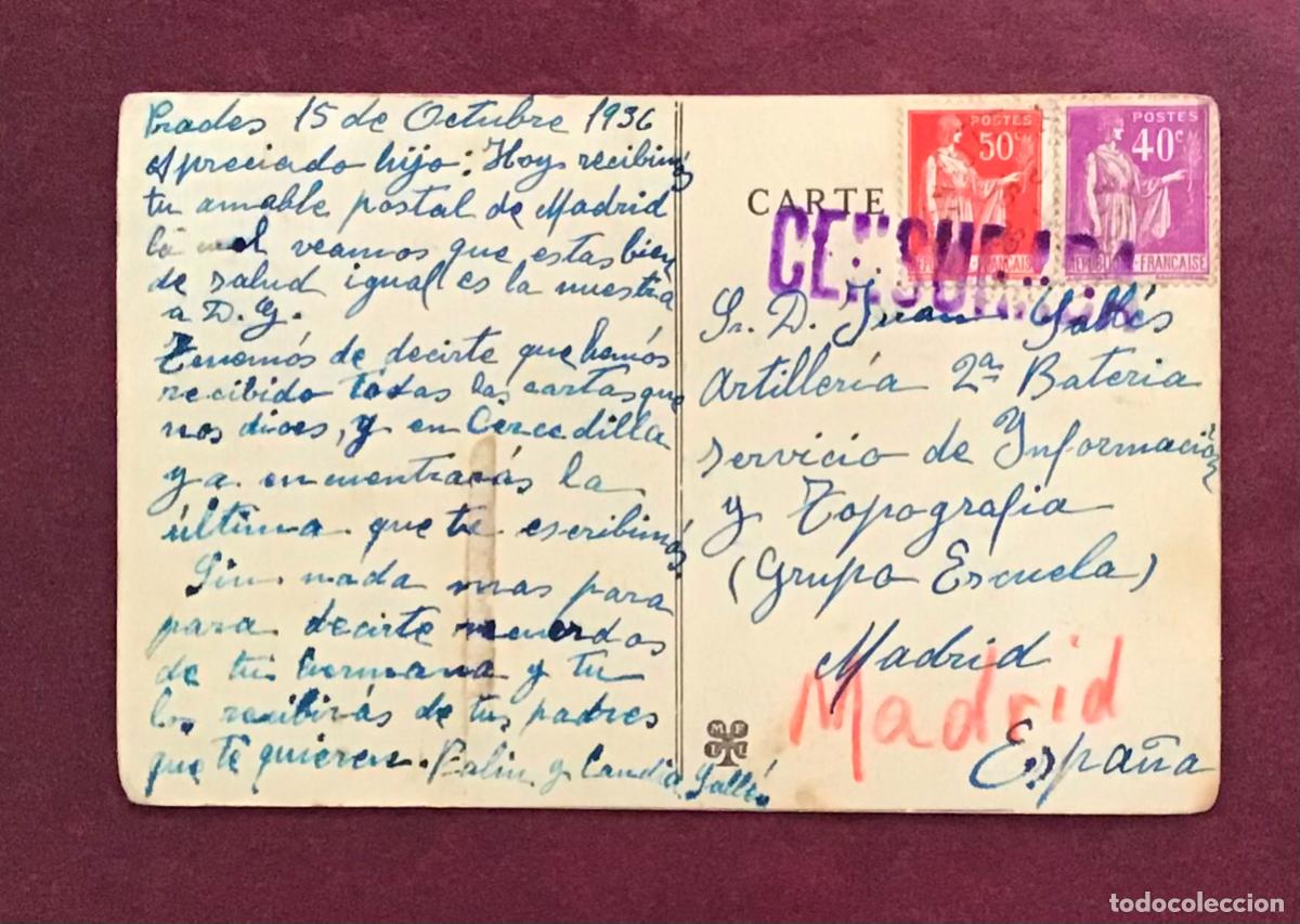 Postales: LE CANIGO, POSTAL CENSURADA - Foto 2