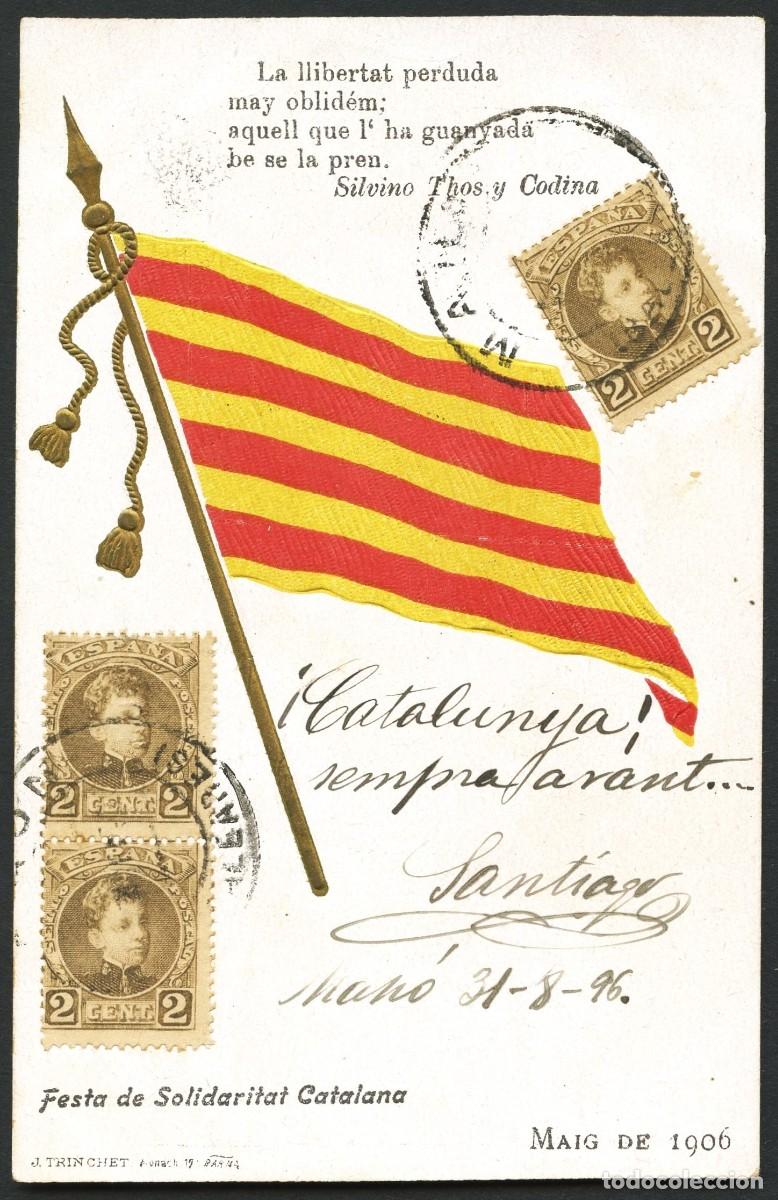 Postcards: TARJETA POSTAL POL&Iacute;TICA, SOLIDARITAT CATALANA, 1906