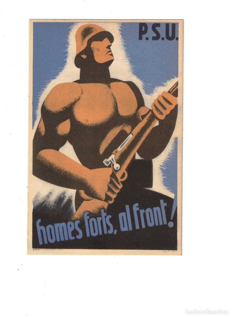 Postales: GUERRA CIVIL. HOMES FORTS AL FRONT - Foto 1