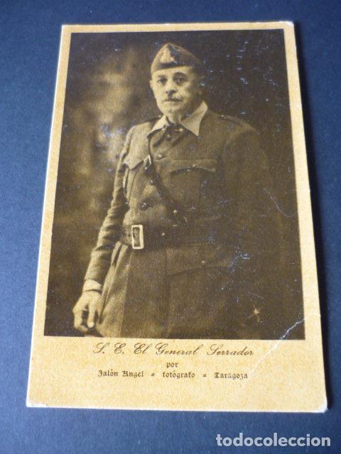 Postcards: GENERAL SERRADOR GUERRA CIVIL POSTAL ANGEL JALON FOTOGRAFO ZARAGOZA