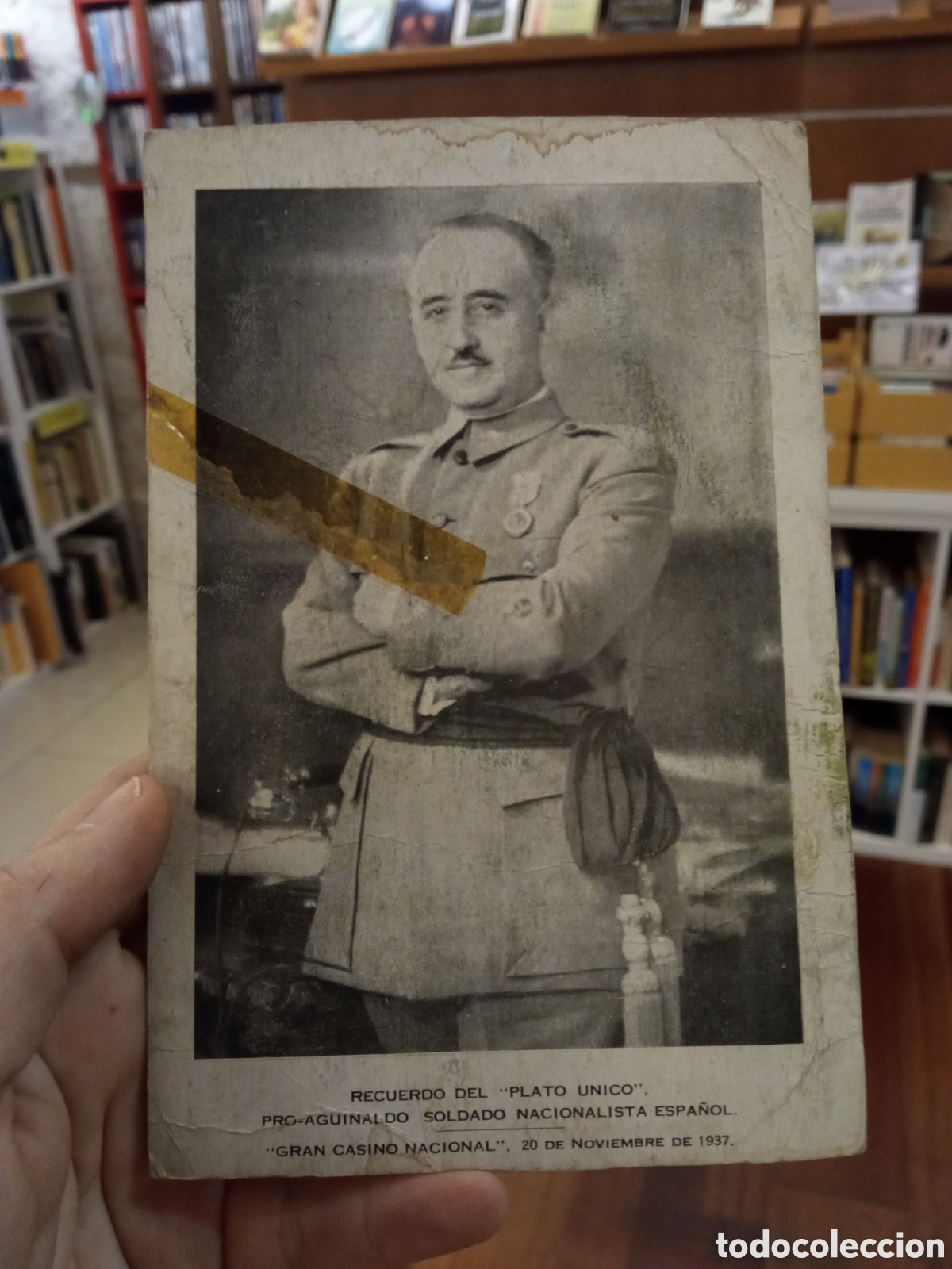 Postales: POSTAL DEL COMITE NACIONALISTA ESPA&Ntilde;OL 1937 CUBA- PLATO &Uacute;NICO